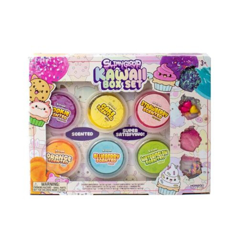 SlimyGloop Kawaii Set de 6 Slimes Slimygloop Kawaii Set De 6 Slimes