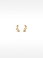 Pendientes Con Circonitas - Plata De Ley 925 dorado