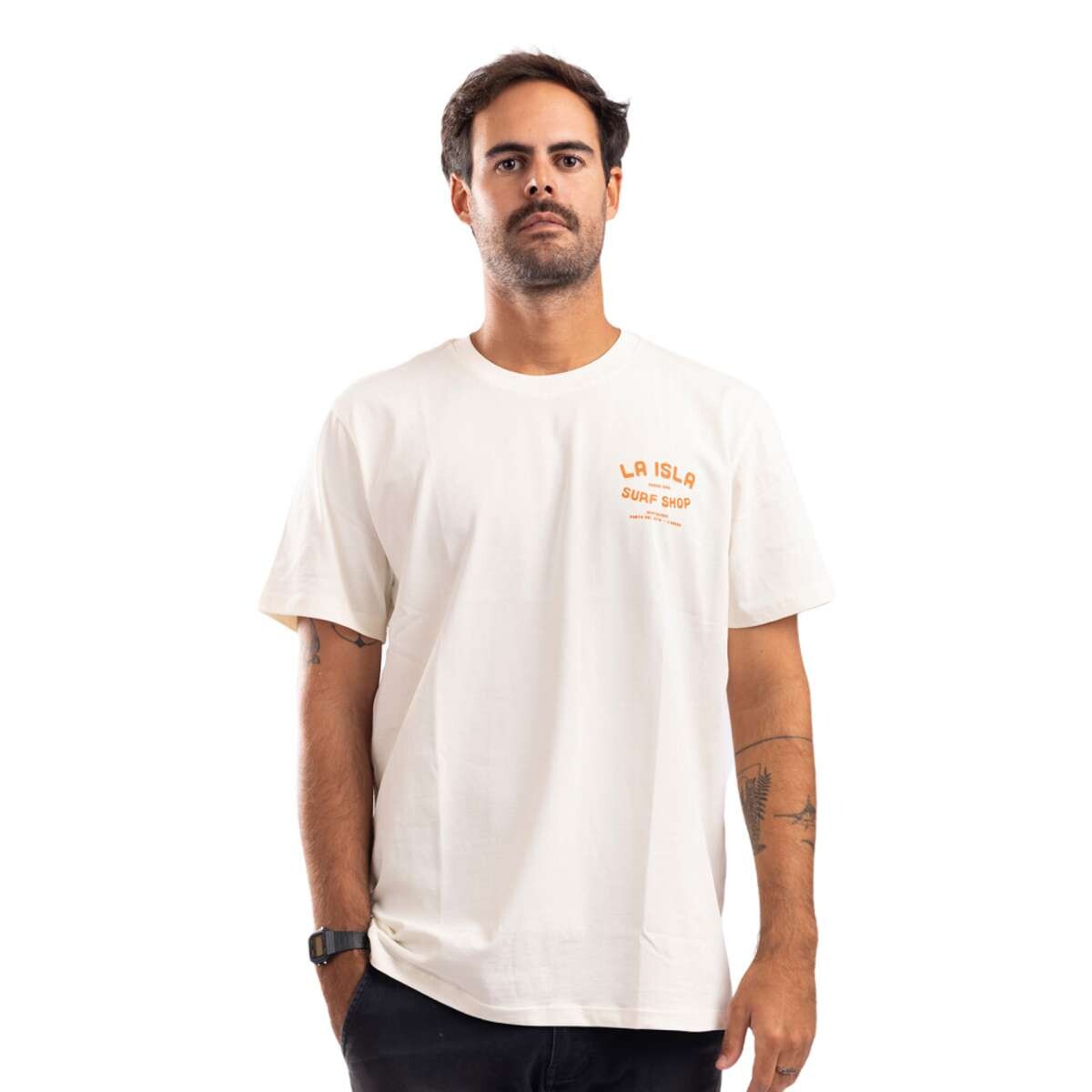 Remera La Isla Logo - Vintage white 