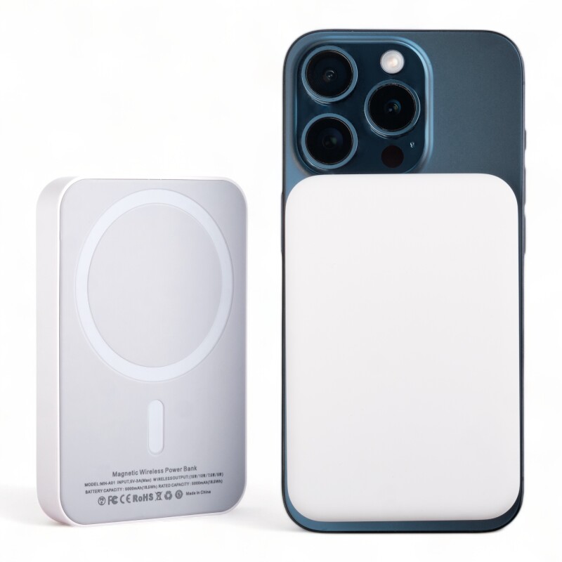 Power Bank O Bateria Externa Magnetica Magsafe Para iPhone 5000mah Blanco