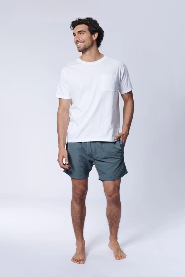Short de baño Estampa Ripstop Verde