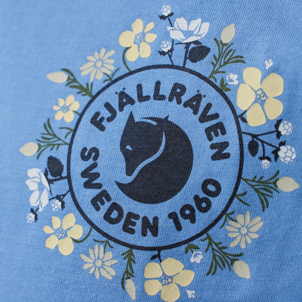 Polo Fjallraven Fjallblomster Logo T-shirt W Mujer Chalk White