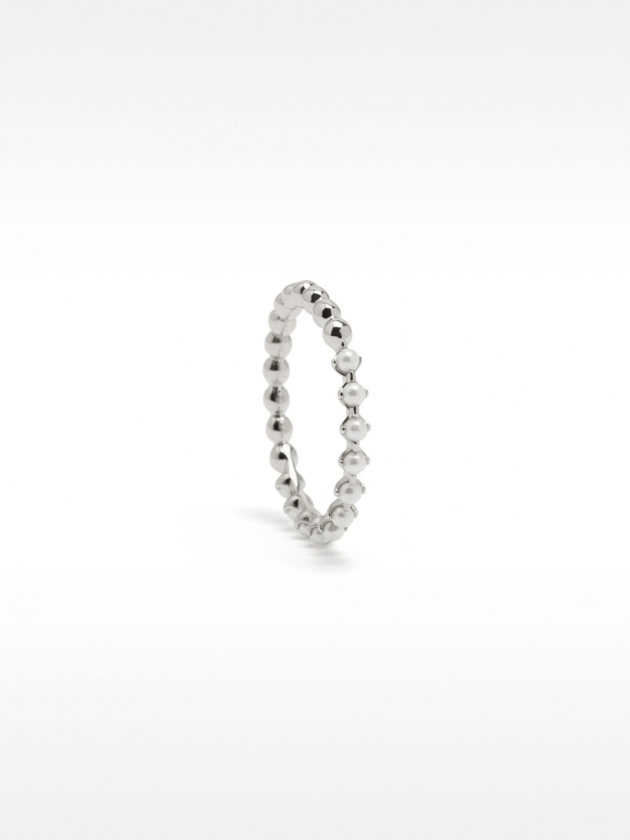 Anillo Con Esferas - Plata De Ley 925 plateado