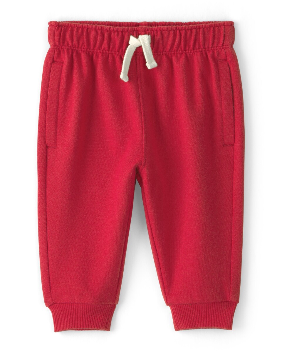 Pantalón deportivo de algodón, rojo 