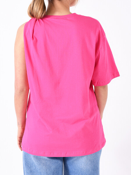 REMERA IRREGULAR FUCSIA
