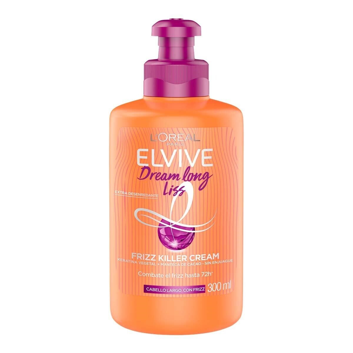 Elvive Crema de Peinar Dream Long Liss 300 ml | Cabello Suave, Liso y Sin Frizz