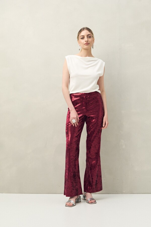 PANTALÓN BINDI Bordó Merlot