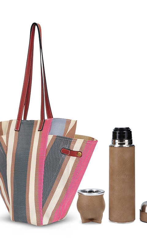 KIT MATERO VOLTOK FUCSIA JEAN Y CRUDO C/SUELA