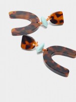 Pendientes De Arco Efecto Carey multicolor