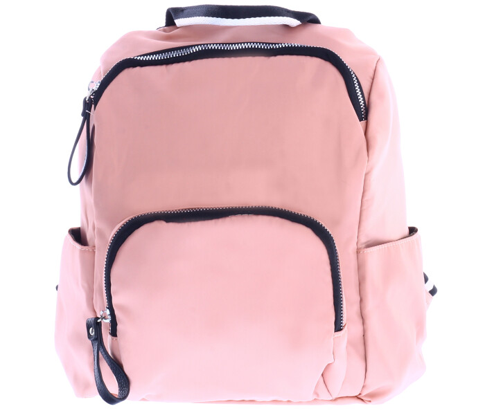 Mochila Miss Carol con tiras estampadas CRISTAL Rosado