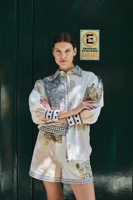 Short Garden Tiger Poplin Short Garden Tiger Poplin