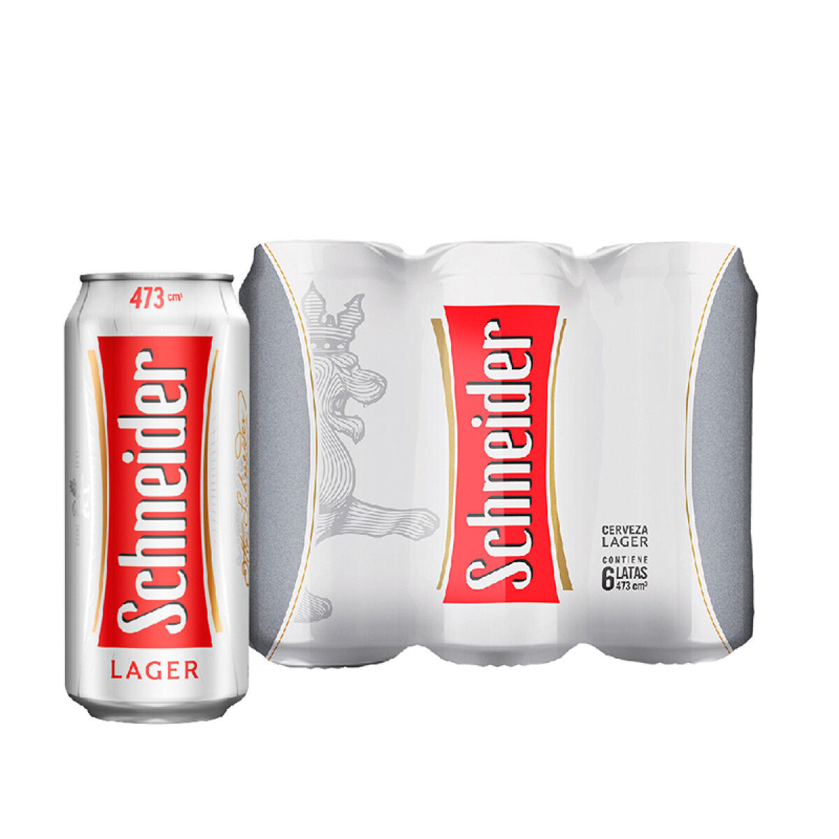 Pack X6 Latas de Cerveza Schneider 473ML 