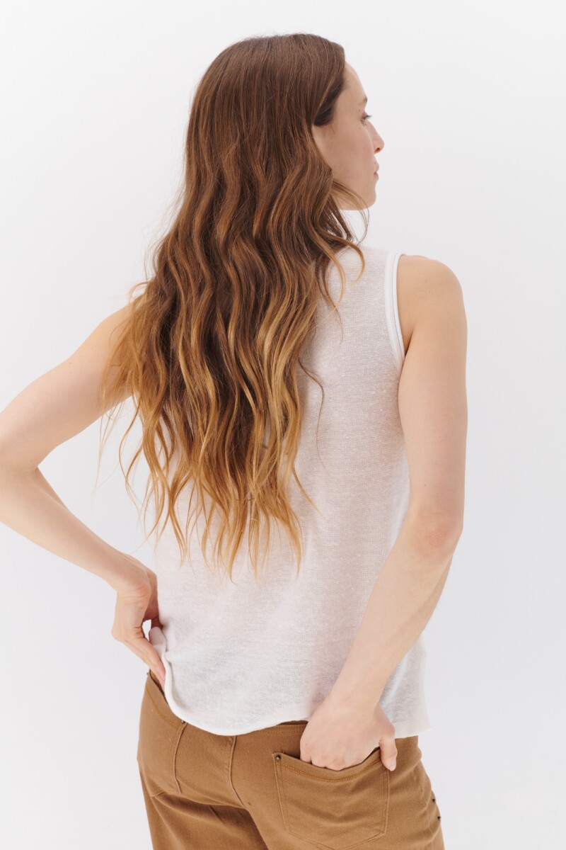 TOP TEJIDO LINO BLANCO