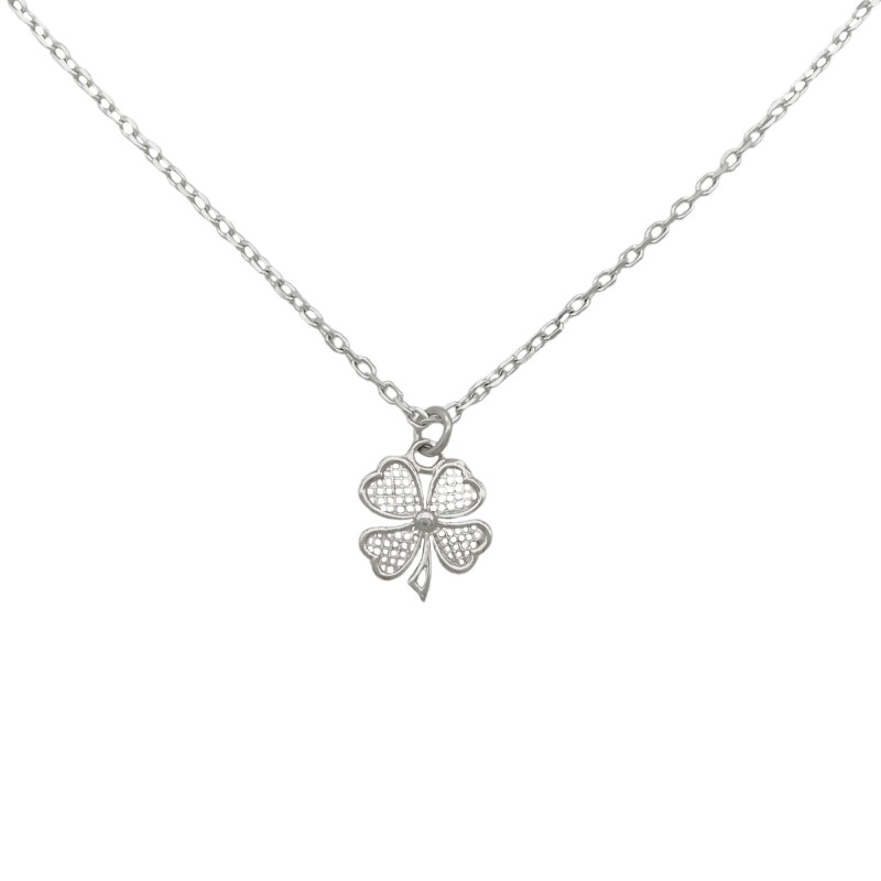 Dije Colgante Trebol 4 corazones-Plata 925-Sin Piedra-CP3221 sinpiedra