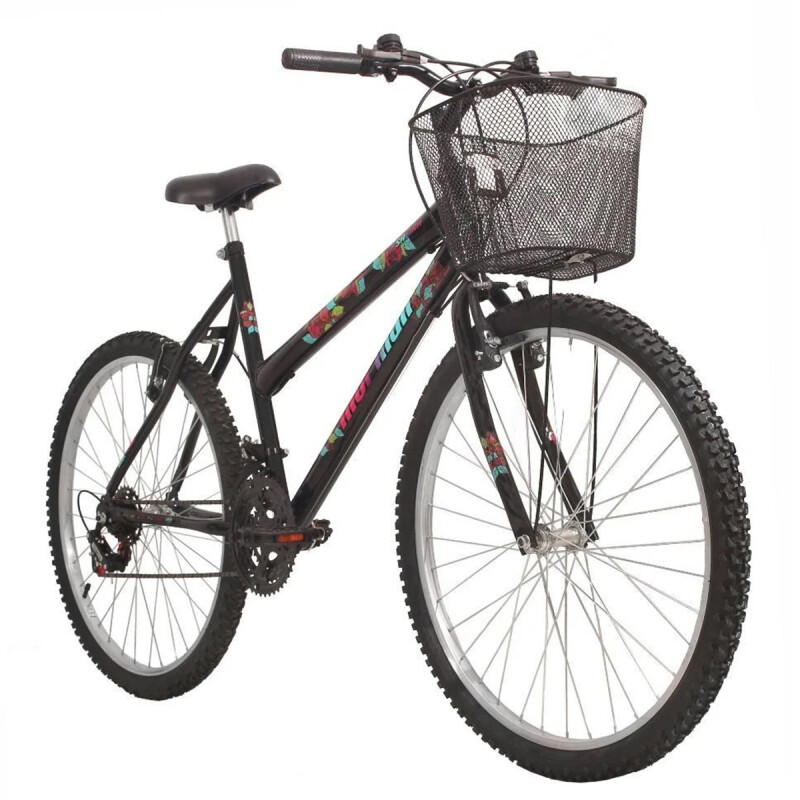 BICICLETA MORMAII RODADO 26 SAFIRA CON CANASTO PRETO Bicicleta Mormaii Rodado 26 Safira Con Canasto Preto