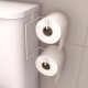 Soporte doble para papel higiénico BLANCO