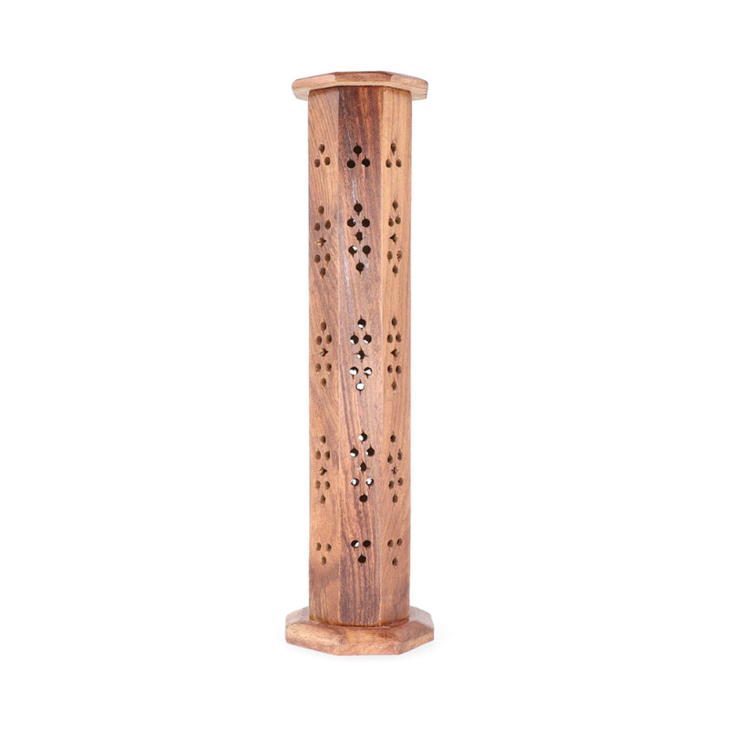 PORTAINCIENSO MADERA TORRE OCTOGONAL Portaincienso Madera Torre Octogonal