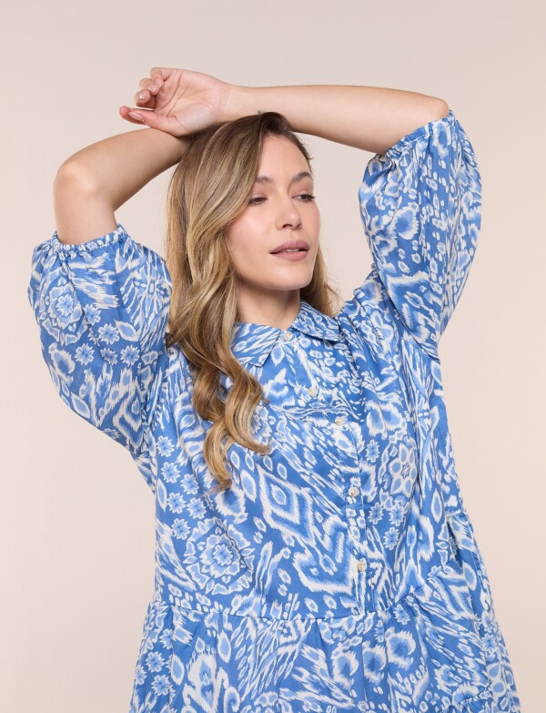 Vestido Printed AZUL/MULTI