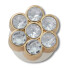 Tiny Silver Gem Flower Multicolor