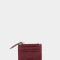 Tarjeteros Tarjetero De Cuerina Burgundy - Rojo Medio