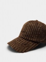 Gorra Canalada De Terciopelo marron