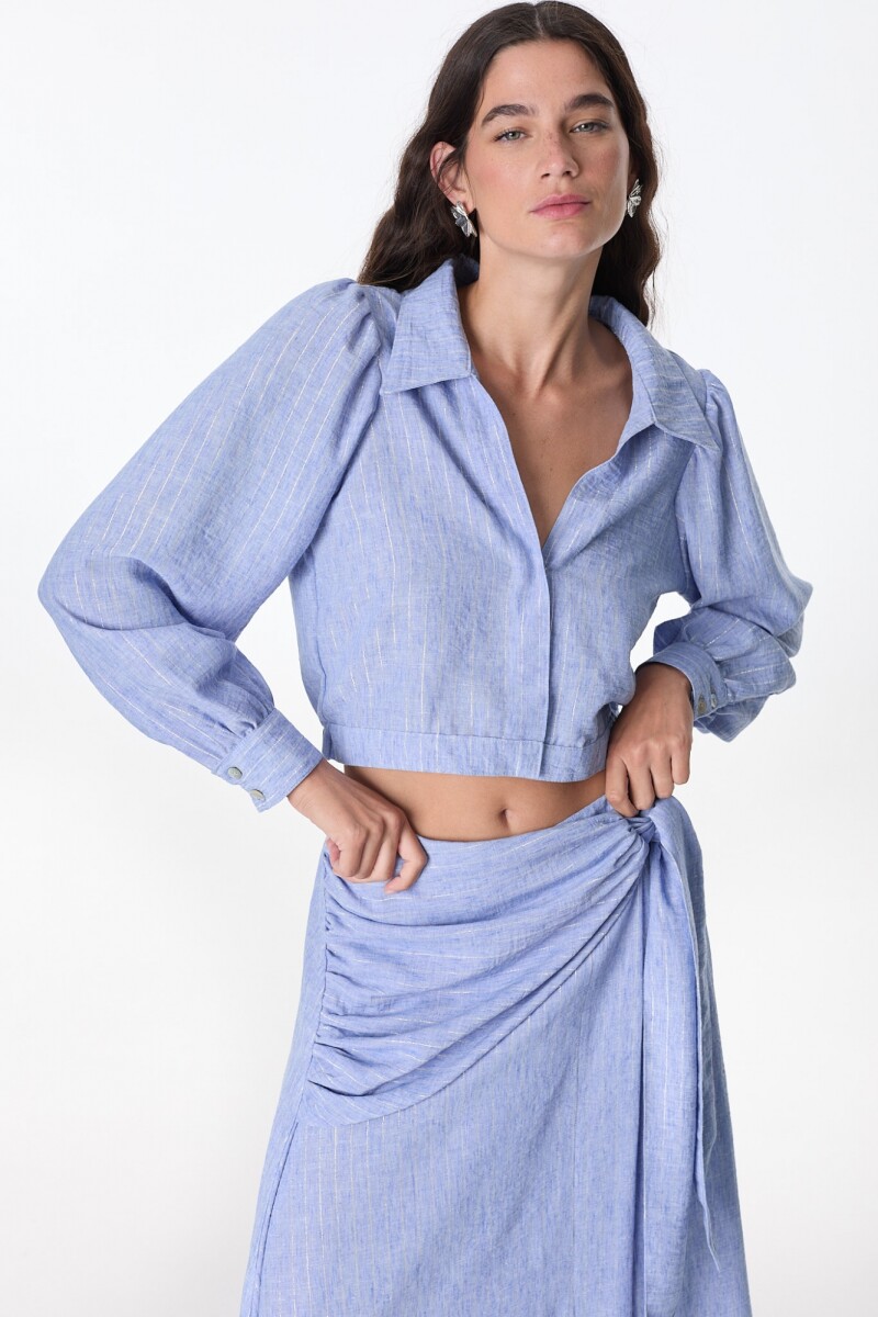 Camisa Print Celeste