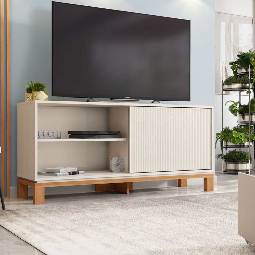 RACK PARA TV MODELO MONDRIAN 1.36 - COLOR OFF WHITE MR/FREIJO Rack Para Tv Modelo Mondrian 1.36 - Color Off White Mr/freijo
