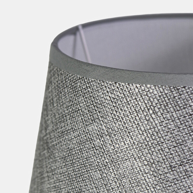 LAMPARA GRIS C/BASE BLANCO COMB P/MESA 23X33CM Unica