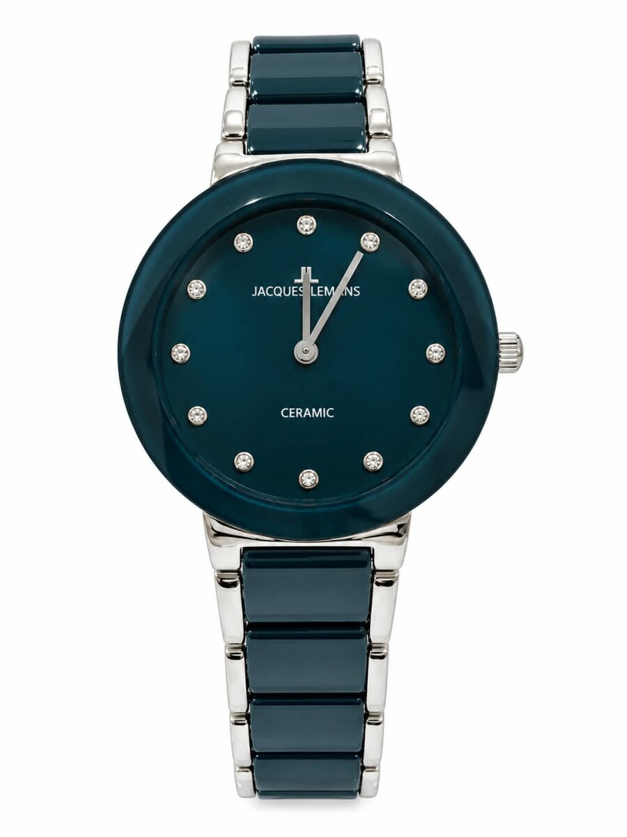 Reloj Jacques Lemans cerámica/ azul 