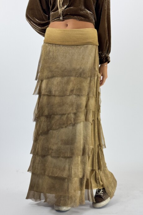 POLLERA GIULIANA Mostaza