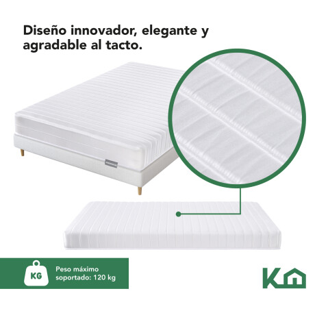 Colchon espuma 2 plazas de alta densidad en caja 188x138x16 cm Colchon espuma 2 plazas de alta densidad en caja 188x138x16 cm