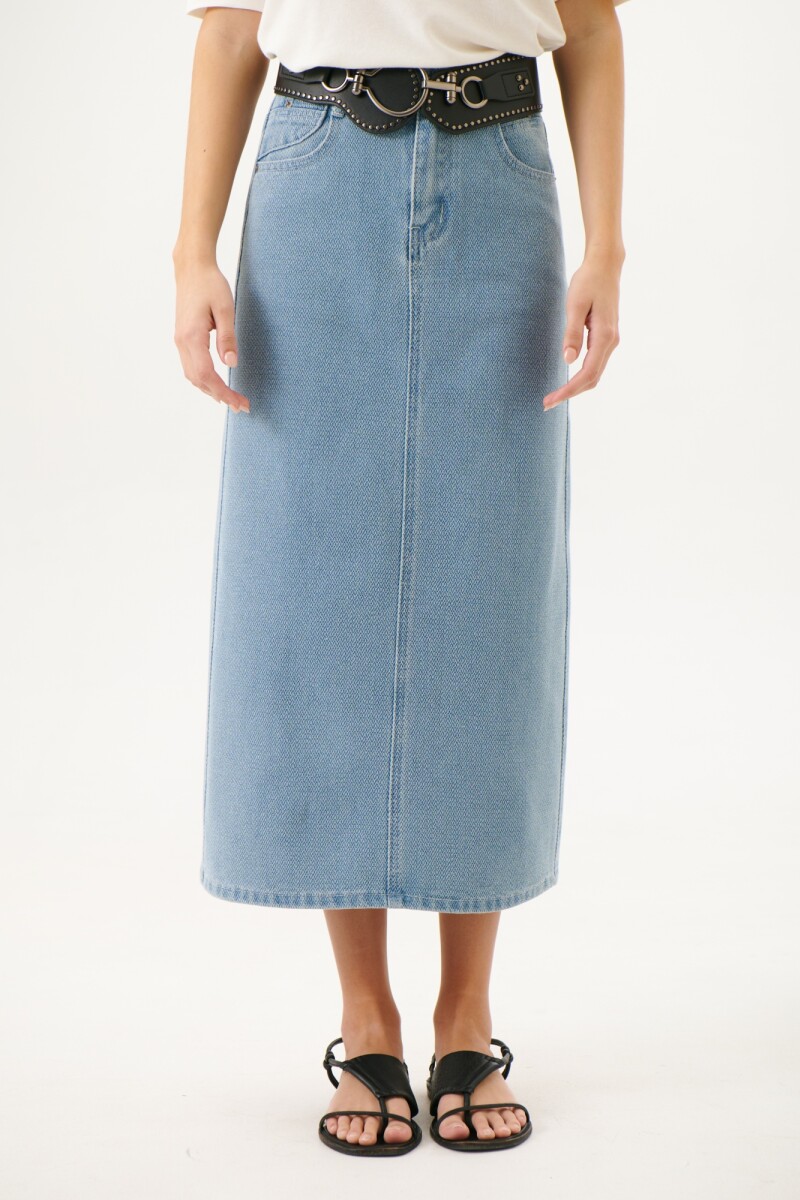 FALDA FIT JEAN AZUL