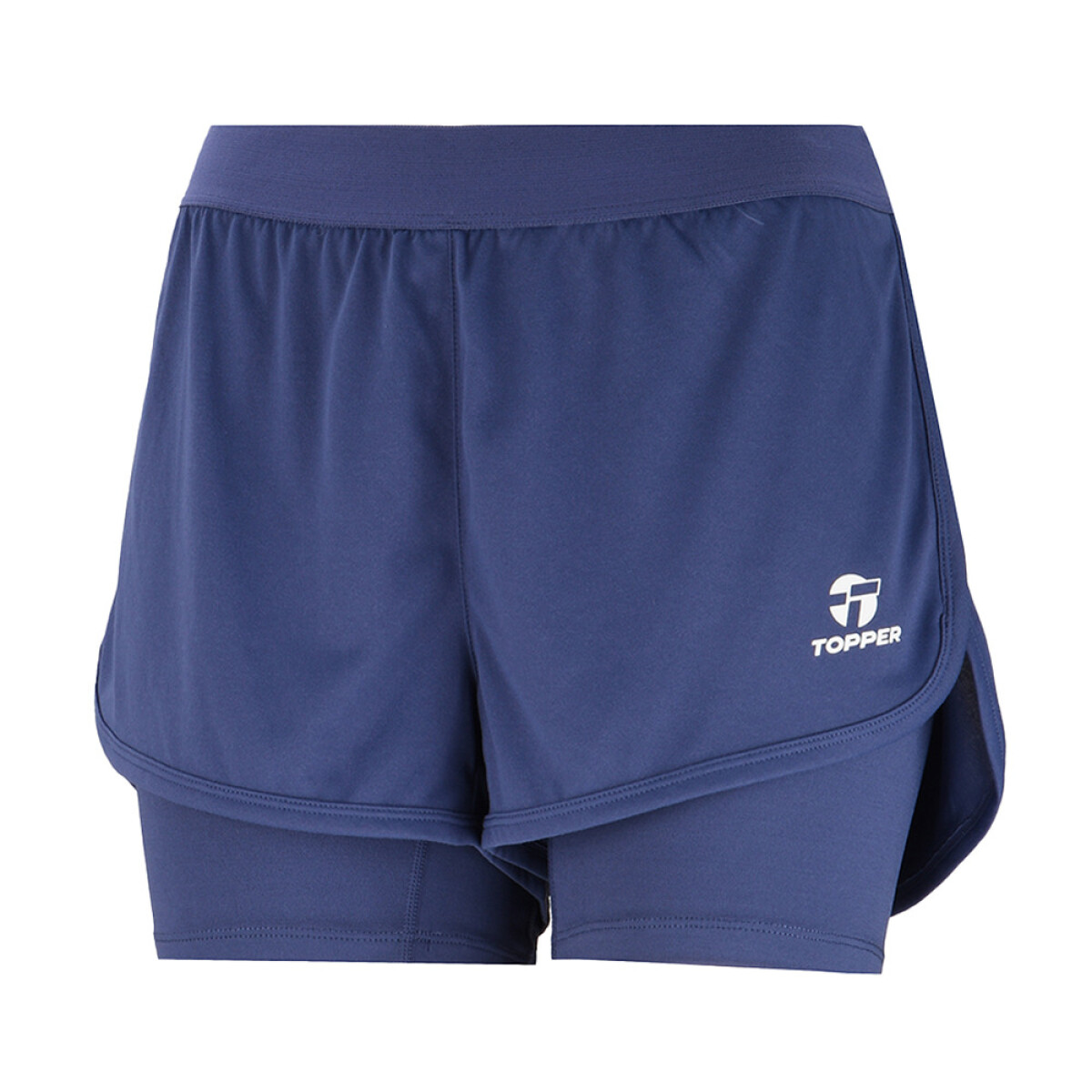 SHORT KT WMN TRNG 2 IN 1 negro - AZUL SKIPPER 