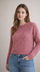 Sweater vialuna Rosa