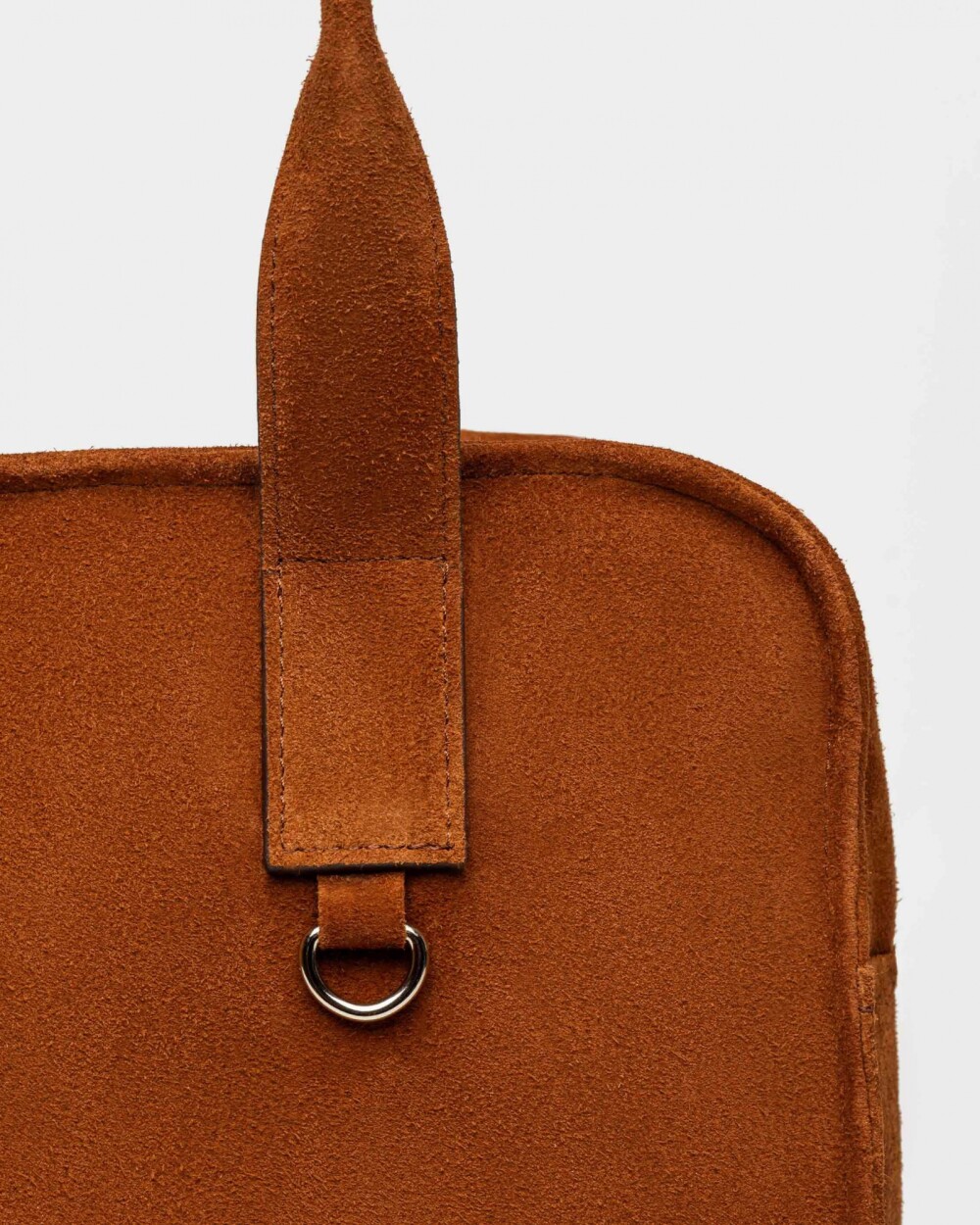 Bolso Capri en cuero gamuza Oxido