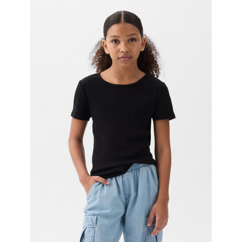 SS RIB TEE TRUE BLACK