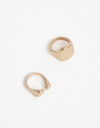 Sets Anillos Metal Set De Anillos Bañado En Oro - Dorado