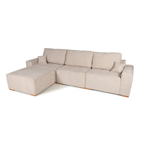 Sofá Modular Varen (Outlet) - 4 módulos - Tela Microfibra Berlin 02 (Beige)
