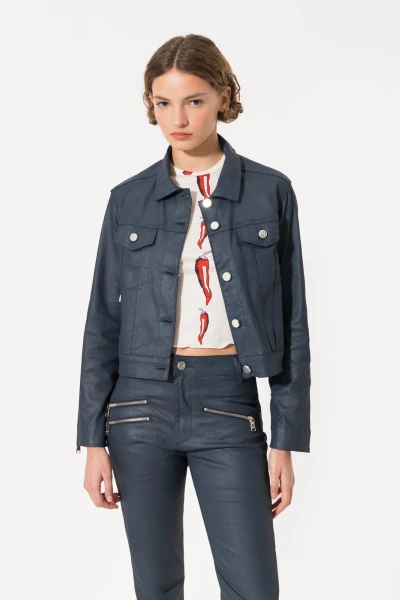 CAMPERA BIKER BLUE Azul