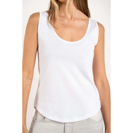 Musculosa Algodón Peinado Blanco
