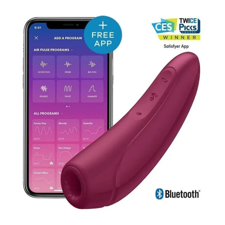 Succionador De Clítoris Satisfyer Curvy 1+ Con App Rojo