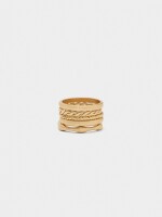 Set Con Anillos Dorados dorado