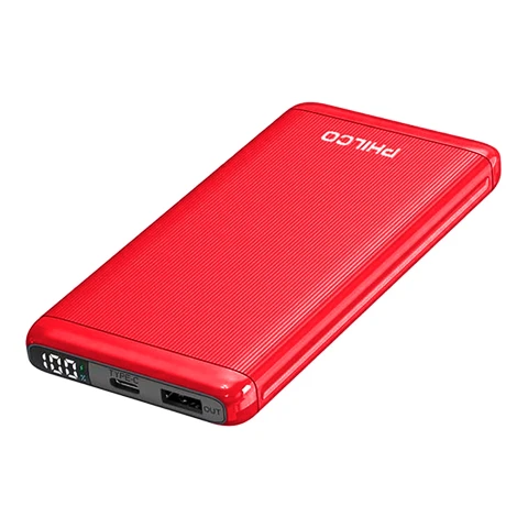 Power Bank Philco Led 10000MHA Rojo Power Bank Philco Led 10000MHA Rojo