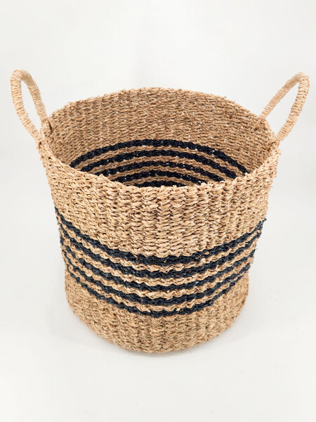 CANASTO RAYAS CON ASAS MARRON