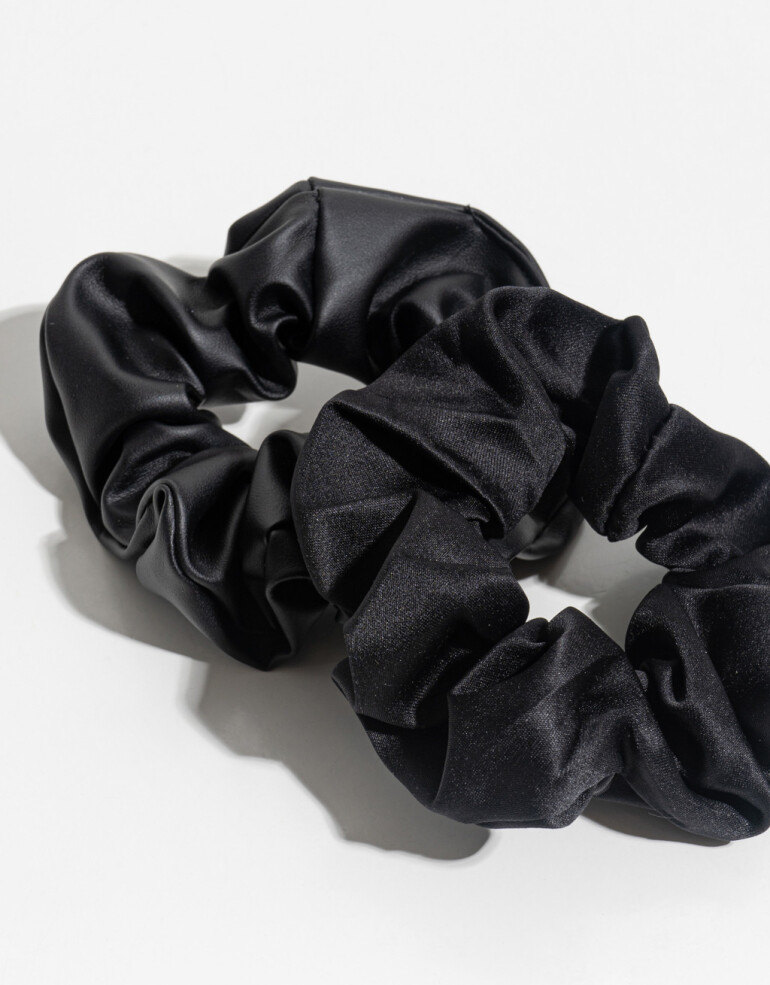 Skunzies Lisas Set De Scrunchies - Negro