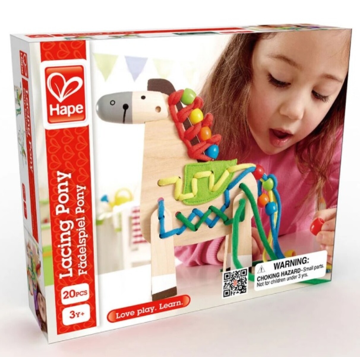Juego de enhebrar Caballo Pony en madera Hape 