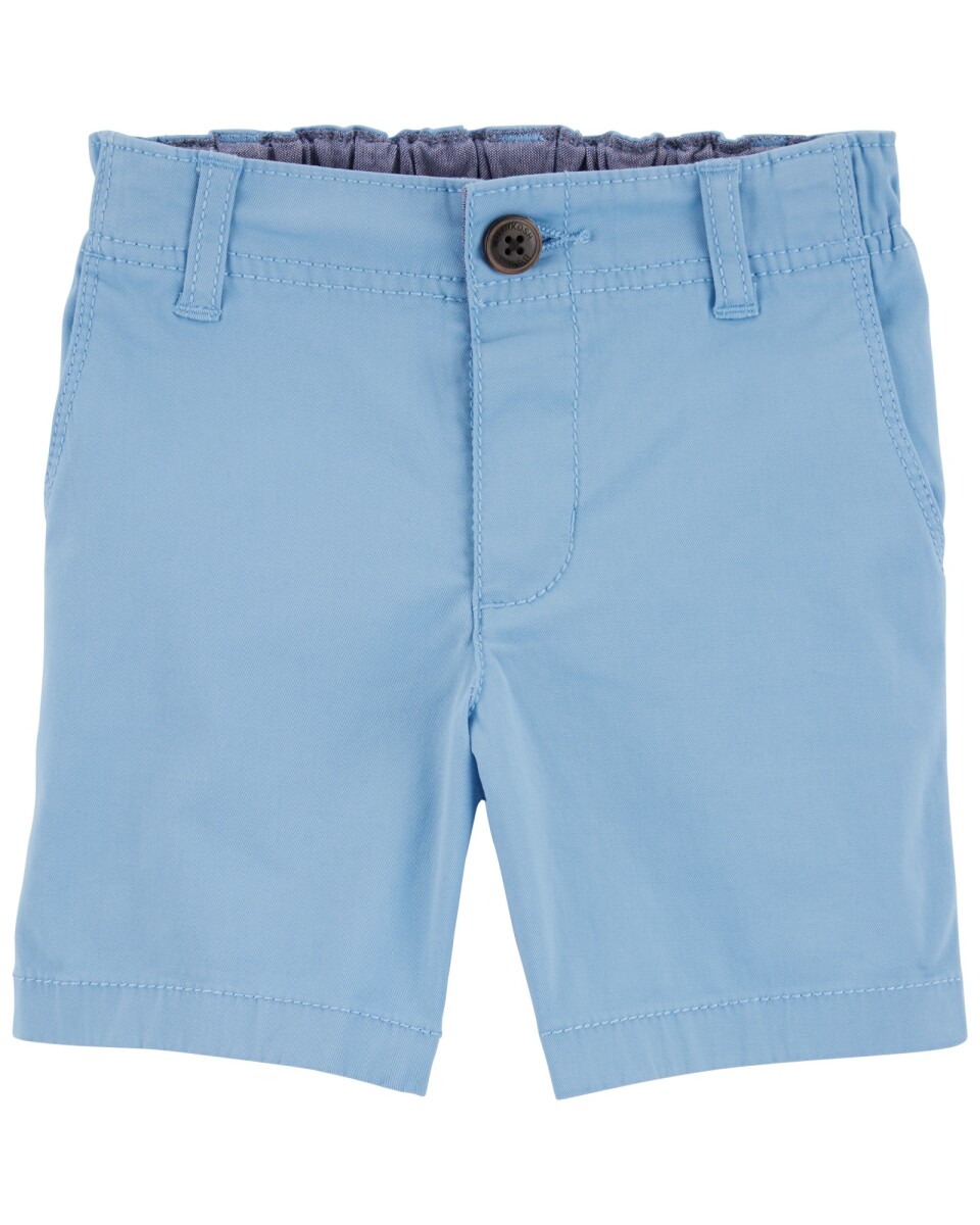 Bermuda de sarga elastizada, azul. Talles 2-5T 