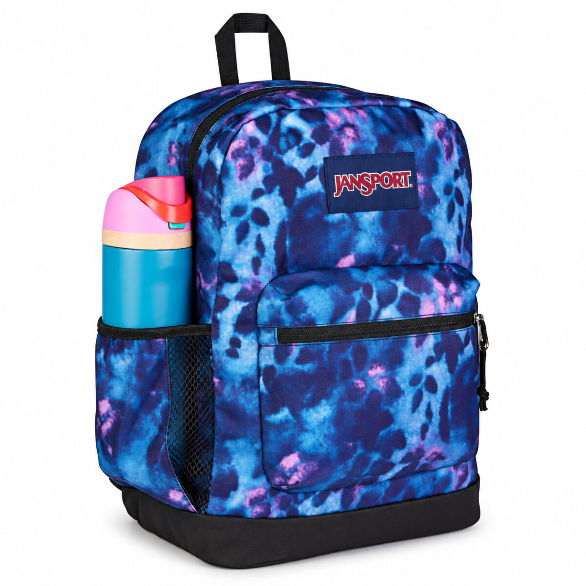 Mochila Escolar p/ Laptop Jansport Cross Town Plus Original - Navy Purple Pink 