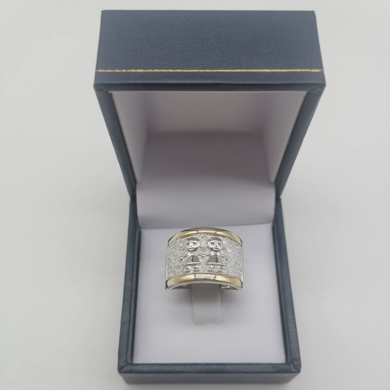 Anillo de plata y oro niñas Anillo de plata y oro niñas