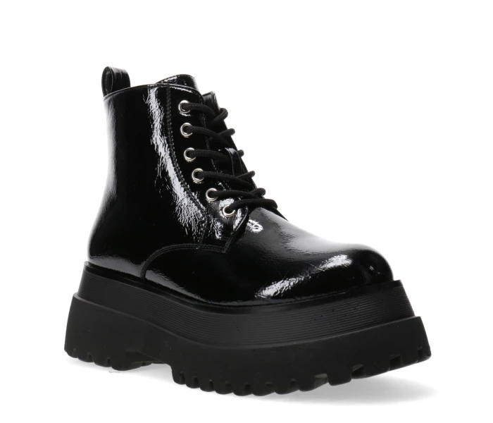 Bota CAIRO acordonada con tachas Black Patent